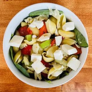 Pasta Bowl. Pasta &amp; greens with your choice of toppings and dressing.