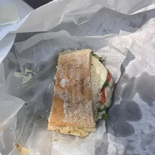 1/2 of Cadee's sandwich. Yum yum!