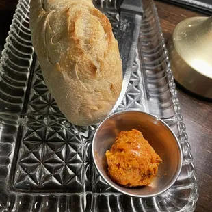 Bread with tomato compound butter