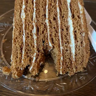 Honey cake slice