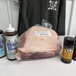 the ingredients needed to make a pork roast