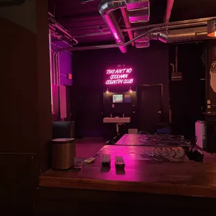 Neon sign they have up inside