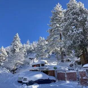 a car covered in snow
