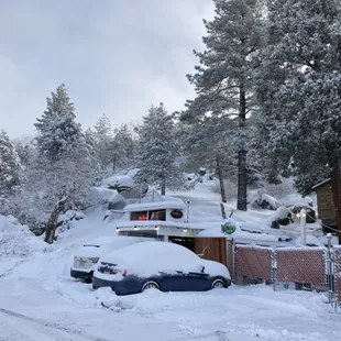a car covered in snow
