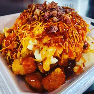 a close up of a plate of food