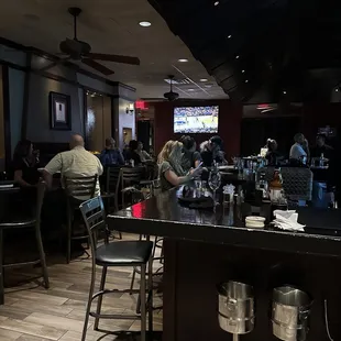 Dining area in bar