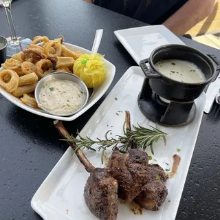 Lamb Chop with Truffle Tremor Fondue