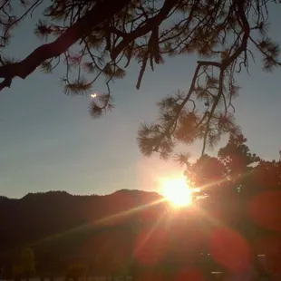 Sun rise from the porch of cabin two!