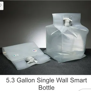 5.3 Gallons Emergency Water Bottles. Perfect for longer storage, outdoor camping, events, picnics.