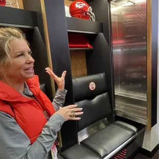 An "inside look" at the built-in hidden compartments of a Famous Name's' locker!