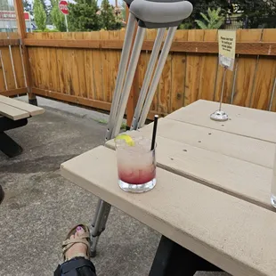 Killing the pain with cherry lime Margherita!