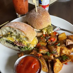 Brisket Green Chili Sandwich