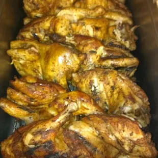 Smoked Chicken Halves is our daily lunch special on Saturdays