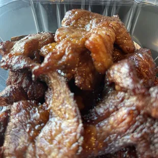 Pork bites.