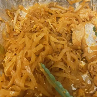 Pad Thai after taking a portion but it still looked this way