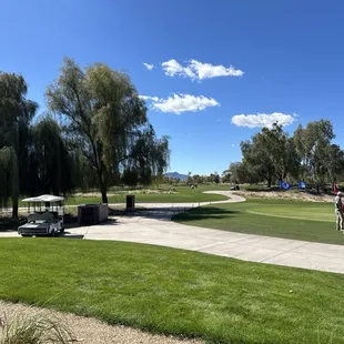 View of golf course the restaurant is located in.