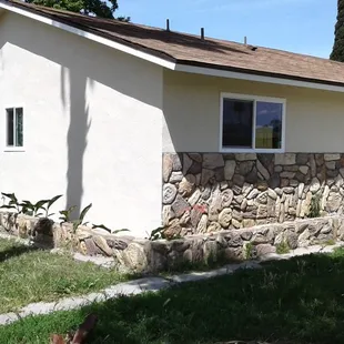 Exterior stucco prime and paint.