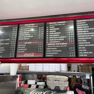 the menu and prices