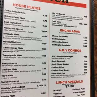 Yum check out the lunch specials!!