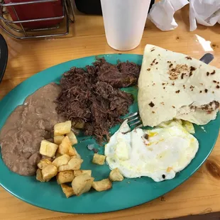 Amazing breakfast! Tortillas are homemade greasy amazingness!!!