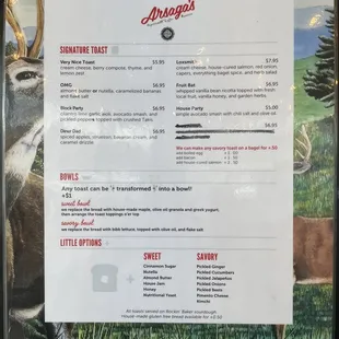 deer menu