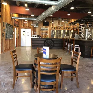 the interior of the tasting room