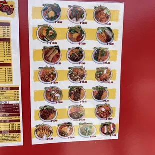 menu, ramen and noodles