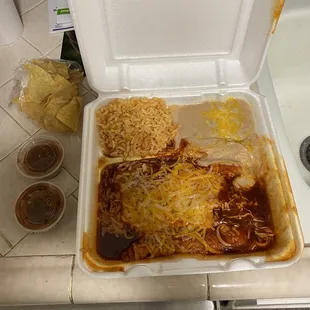 Cheese Enchiladas combo plate