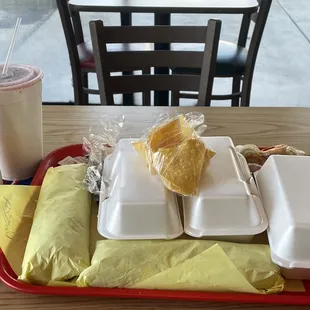 The chips were good but other than everything else it was average at the most and smaller portions.