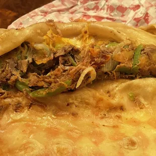 Kinda dry shredded beef burrito