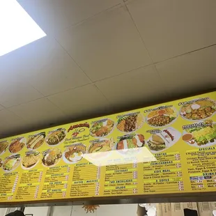 a menu for a chinese restaurant