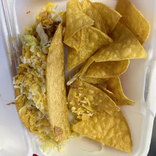 smallest chicken taco ever