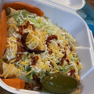 5 three rolled tacos $10