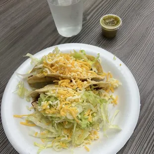 2 yummy beef tacos.  02/26/25