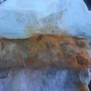 Looks delicious right... this is supposed to be a breakfast burrito