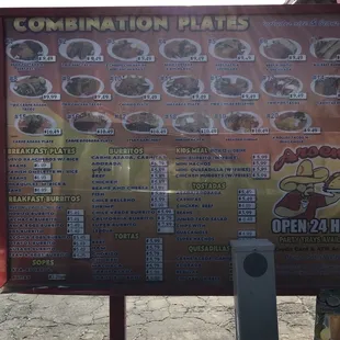 Picture of menu