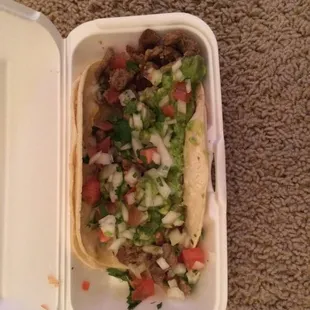 Carne asada taco