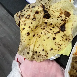 Look at that ginormous flour tortilla!