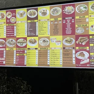 menu, donuts