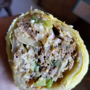 Machaca breakfast burrito