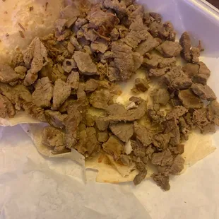 Dry asada and NO BEANS OR RICE!!