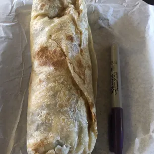 Size of the breakfast burrito