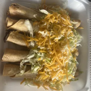 5 rolled tacos