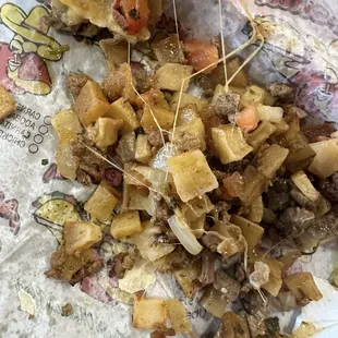 Burrito barf. Suspicious lack of fries.