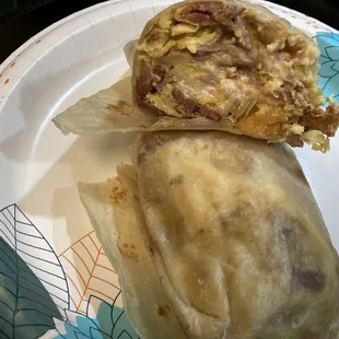Bacon breakfast burrito