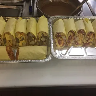 Breakfast burritos tray! Delicious