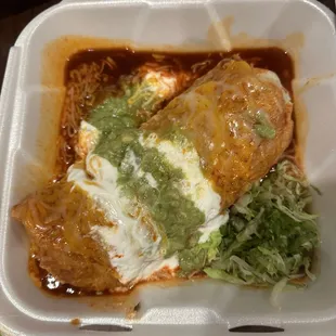 Carnitas wet burrito