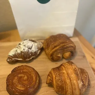 Almond, chocolate, ham&amp;cheese plus Kouign Amann