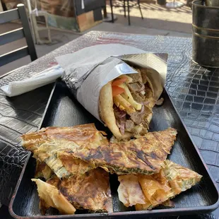 Bomb Gyro with Spinach and cheese pastry.  Incredible.