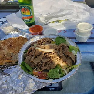 Gyro salad w/ spinach pie